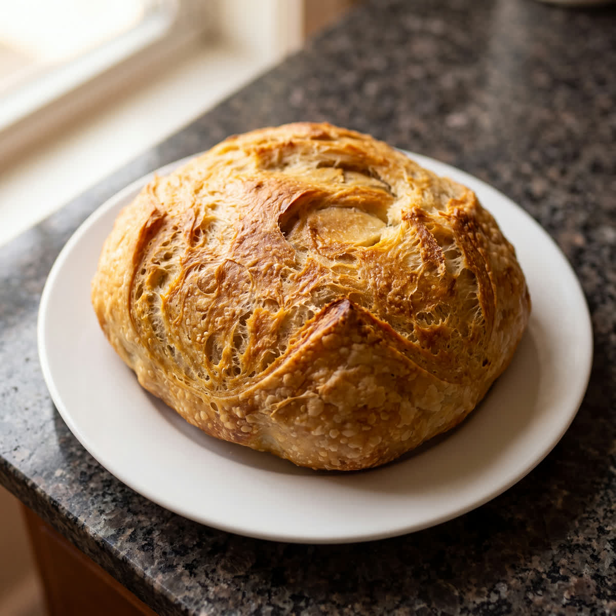 A croissant sourdough loaf, laminated with butter for a flaky croissant-style texture